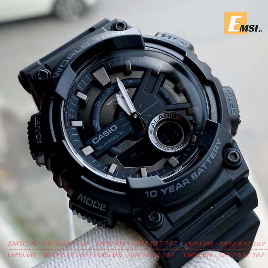 Casio AEQ-110W-1BVDF - Đồng Hồ Nam - Điện Tử - Kính Nhựa - Size Mặt 46.6mm EMSI.VN