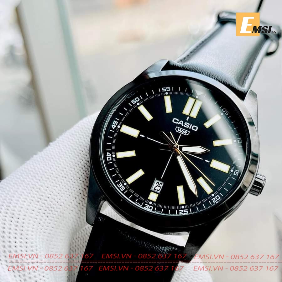 Casio MTP-VD02BL-1E - Đồng Hồ Nam - Pin / Quartz - Kính Khoáng - Size Mặt 41mm EMSI.VN