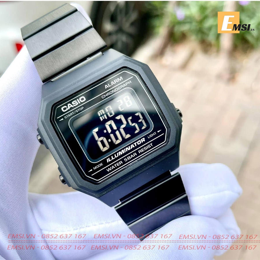 Casio B650WB-1B - Kính nhựa - Đồng hồ nam - Đồng hồ điện tử - Size mặt 41mm EMSI.VN