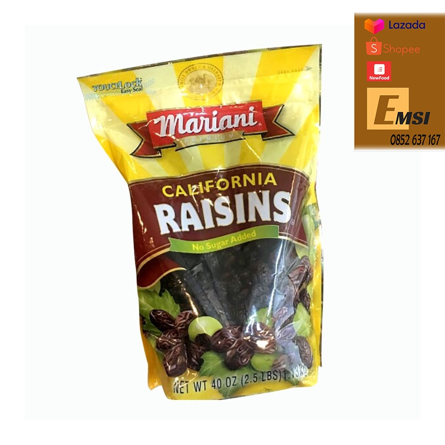 Nho khô Mariani Raisins California 1,13kg của Mỹ
