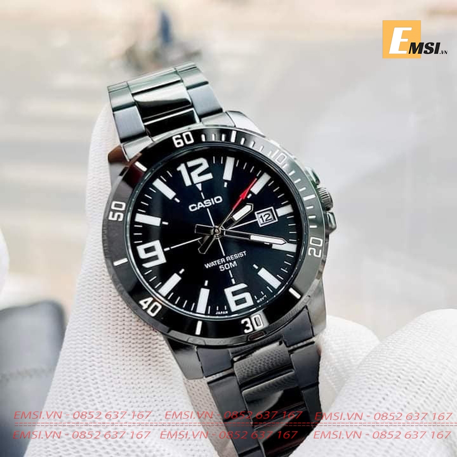 Casio MTP-VD01B-1B - Đồng Hồ Nam - Pin / Quartz - Kính Khoáng - Size Mặt 45mm EMSI.VN