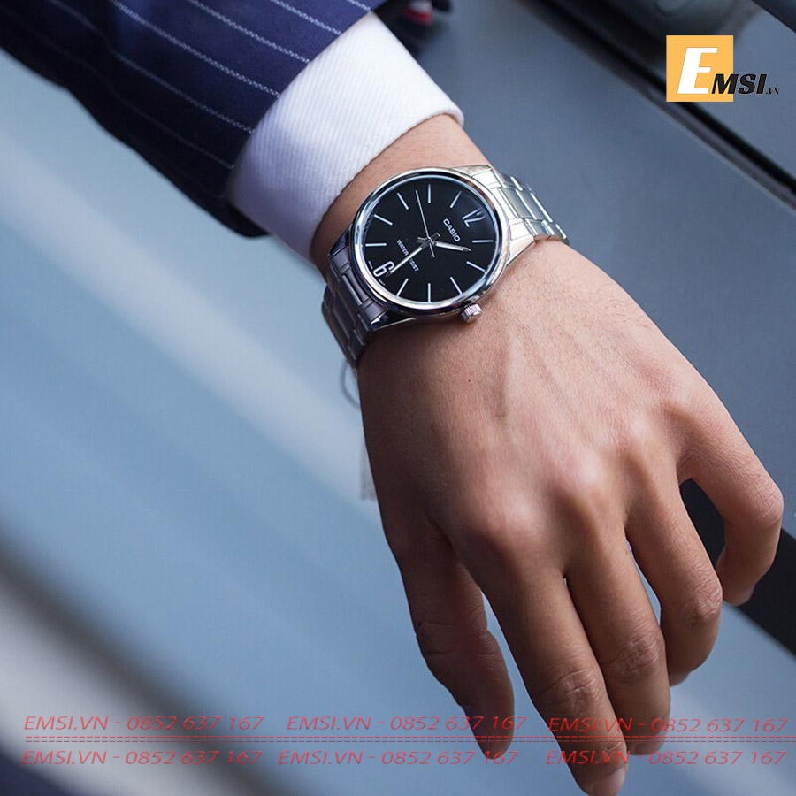 Casio MTP-V005D-1B - Kính khoáng - Đồng hồ nam - Pin / Quartz - Size mặt 40mm EMSI.VN