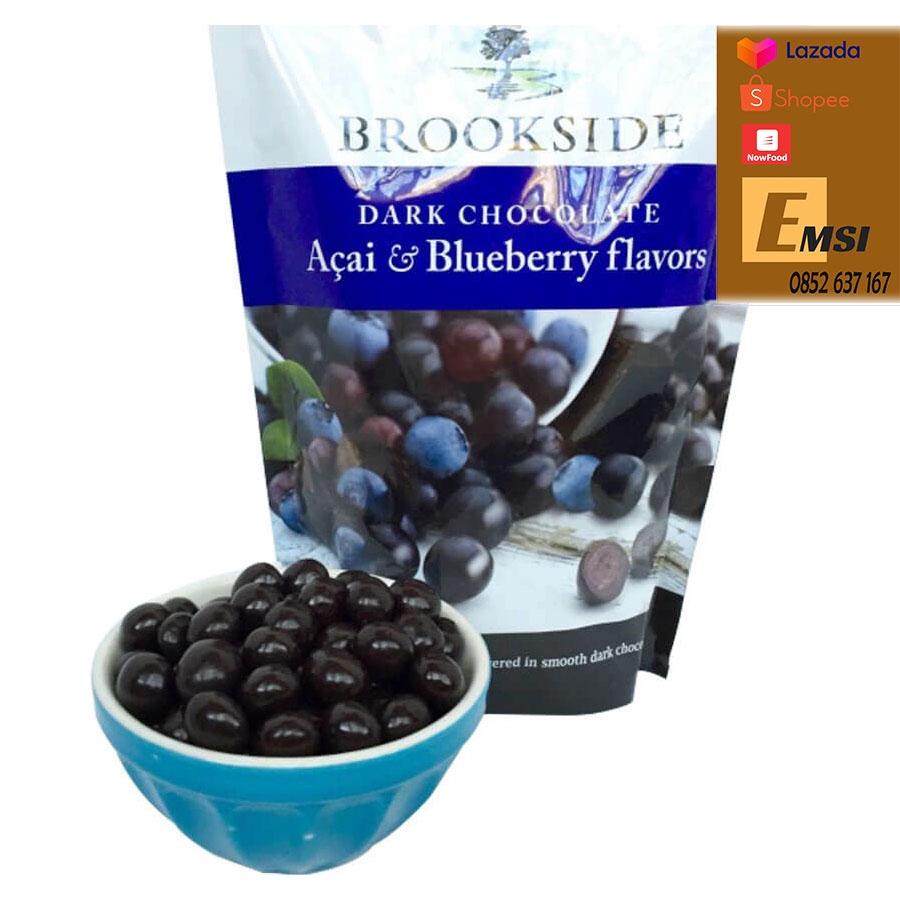 Kẹo Socola Đắng Nhân Việt Quất Brookside của Mỹ 907g