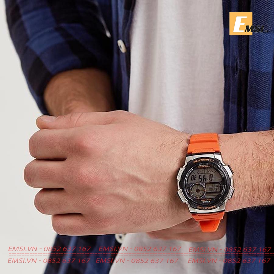 Casio AE-1000W-4B - Đồng Hồ Nam - Điện Tử - Size Mặt 43.8mm - Kính Nhựa EMSI.VN