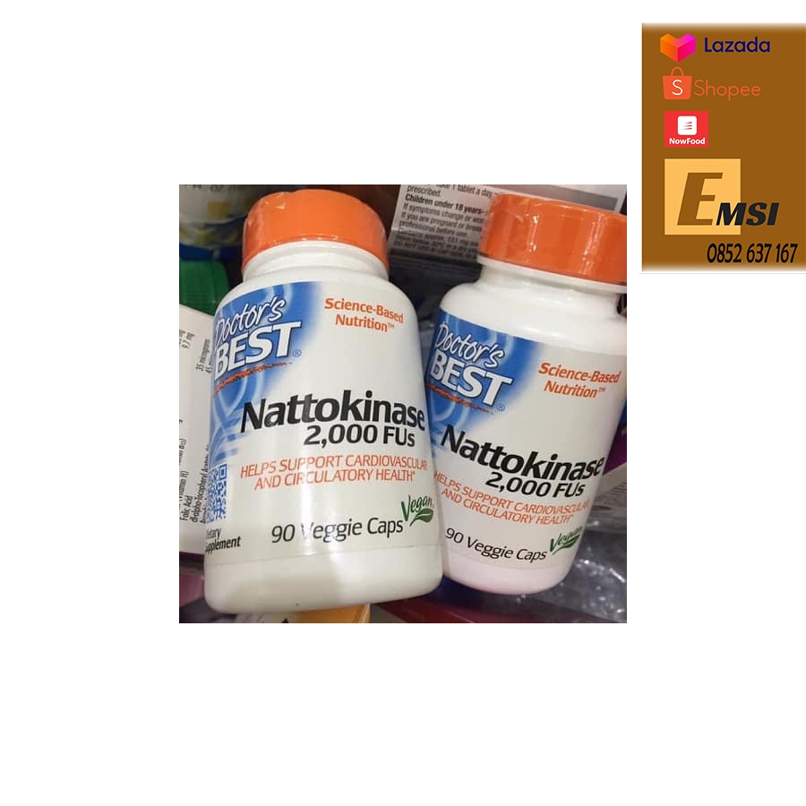 Viên uống ngăn ngừa và hỗ trợ sau tai biến Doctor’s Best Nattokinase 270 viên của Mỹ