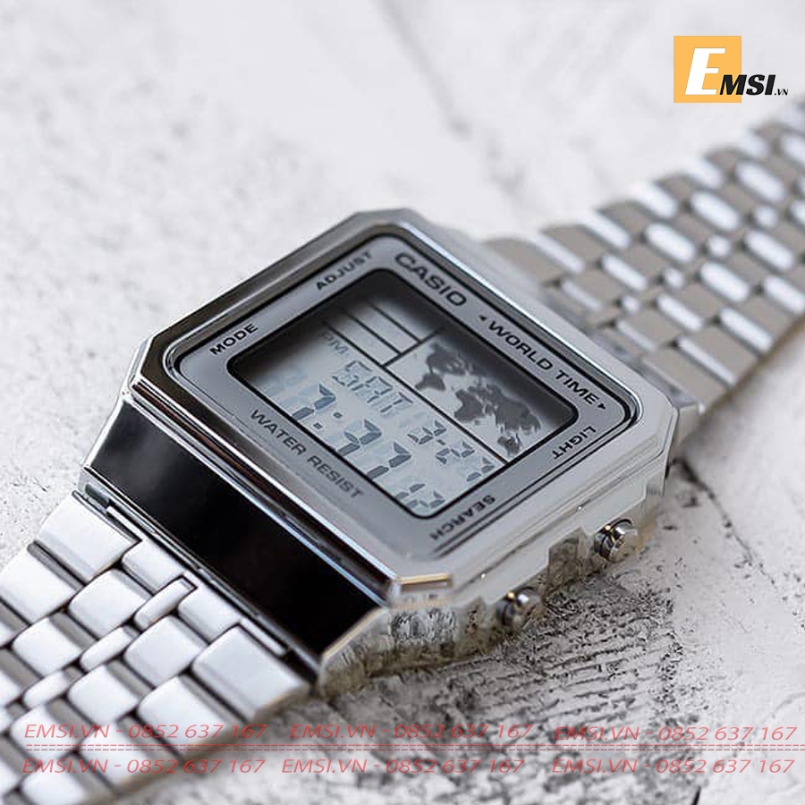 Casio A500WA-7DF - Đồng Hồ Unisex - Điện Tử - Kính Nhựa - Size Mặt 34mm EMSI.VN