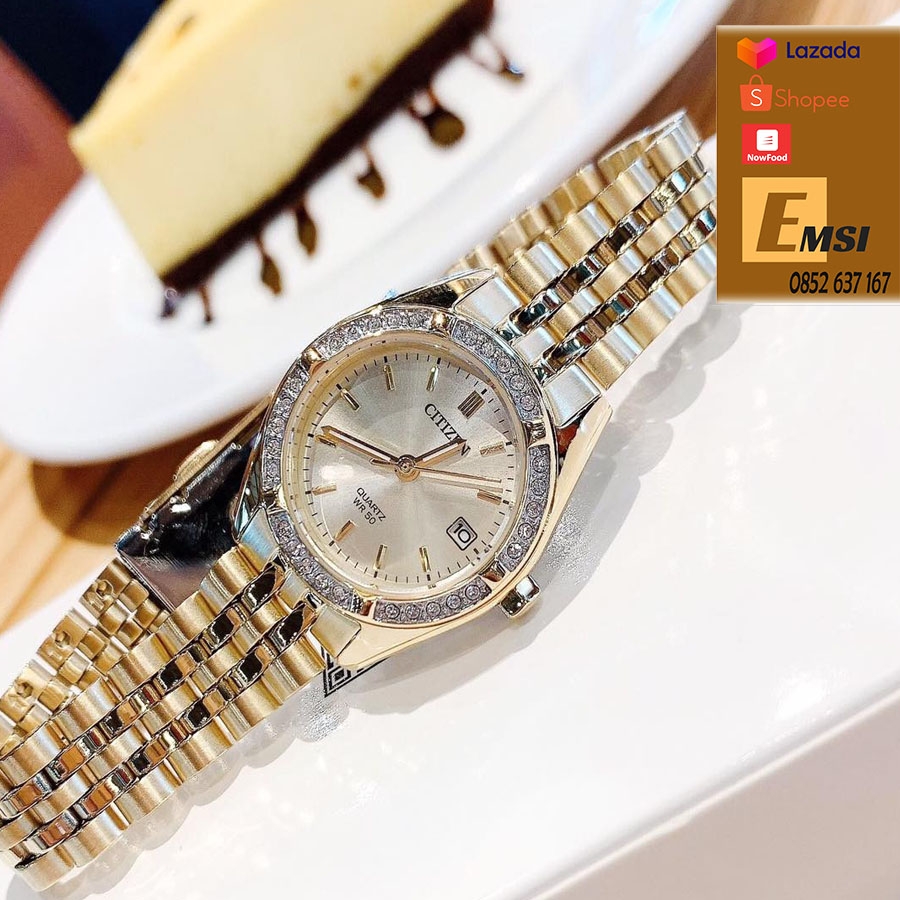 Citizen EU6062-50D - Đồng hồ nữ - Pin / Quartz - Size mặt 26mm - Kính khoáng - Bảo Hành 5 Năm - Chính Hãng
