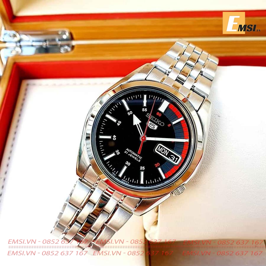 Seiko SNK375K1 - Đồng Hồ Nam - Máy Cơ / Automatic - Size Mặt 37mm - Hardlex Crystal EMSI.VN