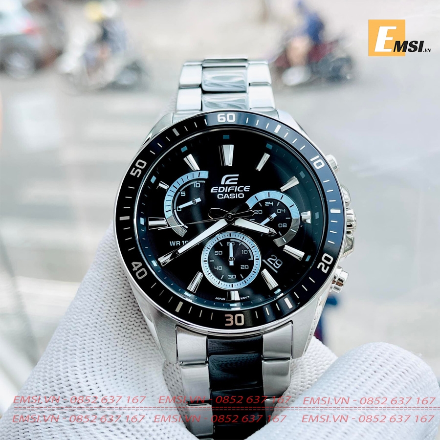 Edifice EFR-552SBK-1A - Đồng Hồ Nam - Pin / Quartz - Kính Khoáng - Size Mặt 47mm EMSI.VN