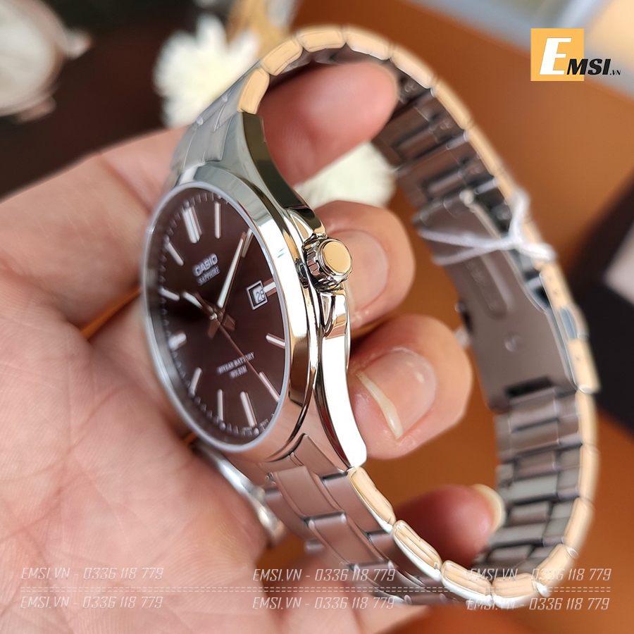 Đồng Hồ Casio Nam MTS-100D-1AVDF Dây Kim Loại - Kính Saphia - Tuổi Thọ Pin 10 Năm - Emsi.vn