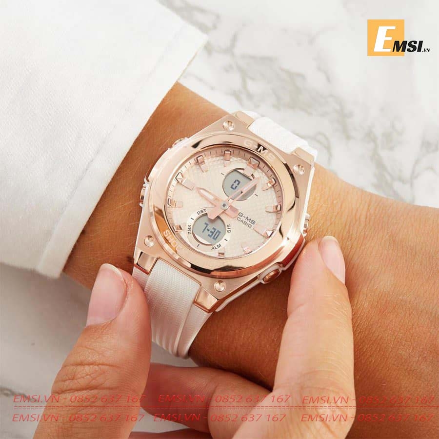 Casio MSG-C100G-7ADR - Kính khoáng - Đồng hồ nữ - Điện Tử - Size mặt 40.5mm EMSI.VN