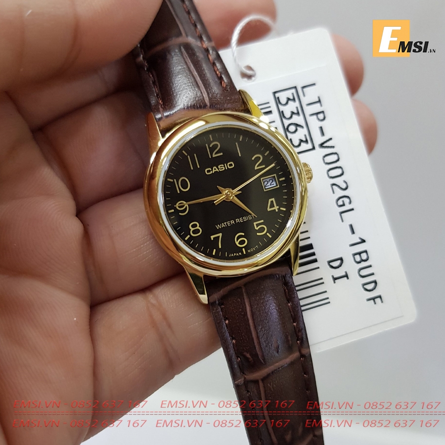 Casio LTP-V002GL-1B - Đồng Hồ Nữ - Pin/Quartz - Kính Khoáng - Size Mặt 25mm EMSI.VN