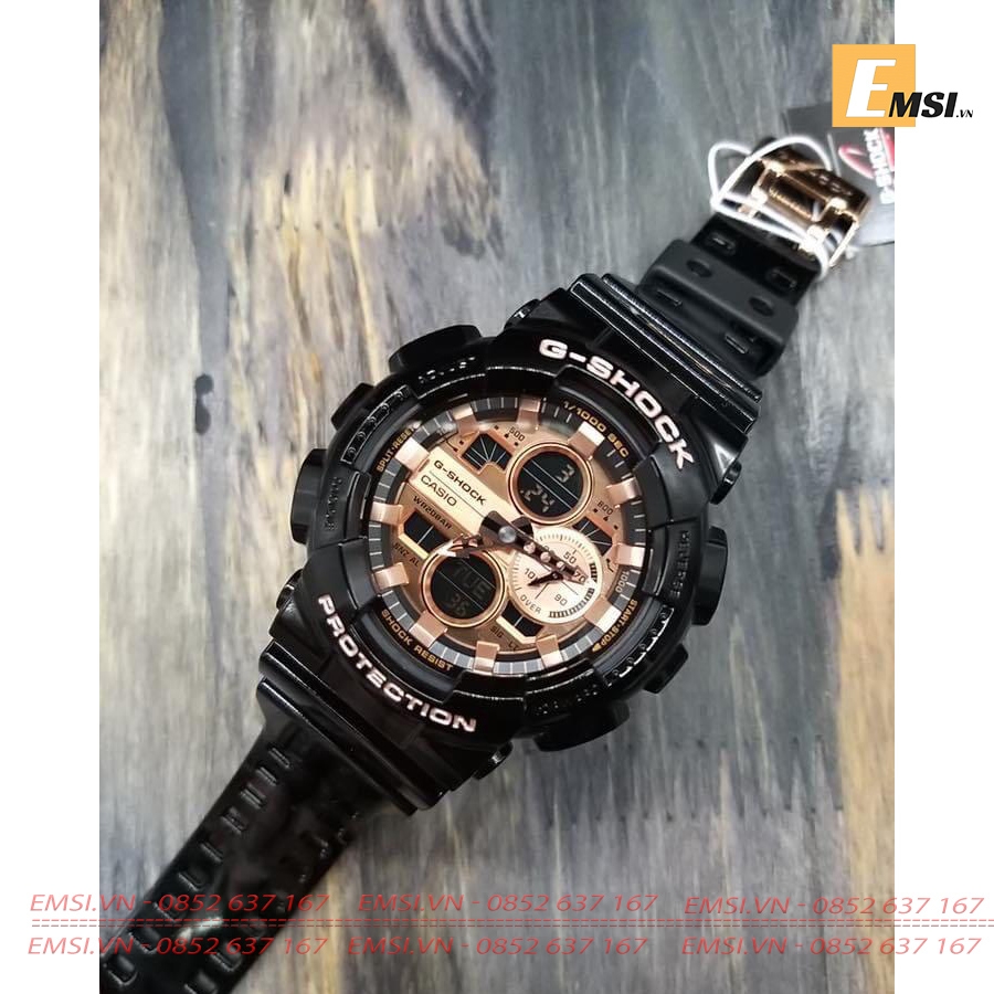 Đồng Hồ Đôi Casio G-Shock & Baby-G GA-140GB-1A2DR & BA-130-1A4DR Size mặt G-Shock 51,2mm, Size mặt Baby-G 43,3mm EMSI.VN