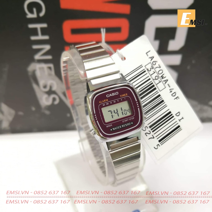 Casio LA670WA-4D - Đồng Hồ Nữ - Điện Tử - Size Mặt 24.6mm - Kính Nhựa EMSI.VN
