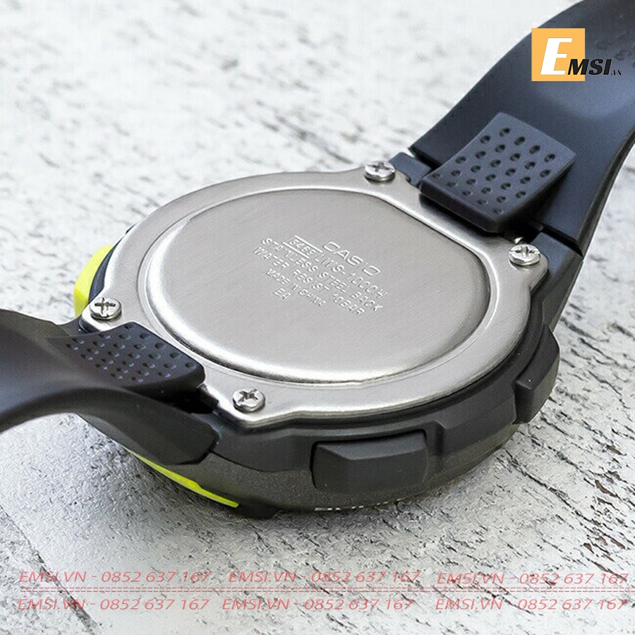 Đồng Hồ Casio Cặp Đôi WS-1000H-1AVDF & LWS-1000H-1AVDF Dây Nhựa, Size Nam 42,6mm & Nữ 37,2mm EMSI.VN
