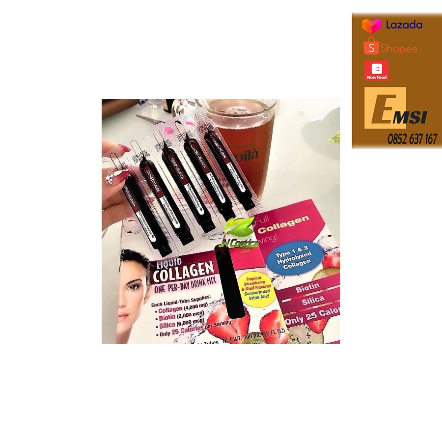 Liquid Collagen One-Per-Day Drink Mix dạng nước Của Mỹ, hộp 30 ống