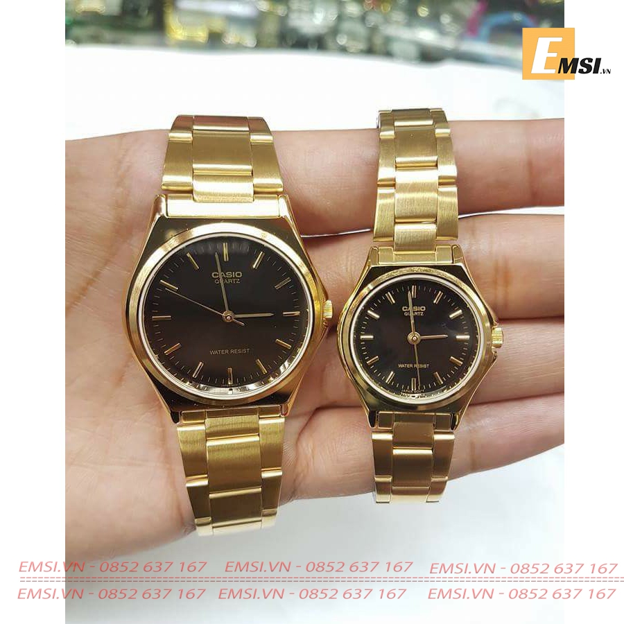 Đồng Hồ Cặp Đôi Casio MTP-1130N-1ARDF & LTP-1130N-1ARDF Dây Kim Loại, Size mặt Nam 36,6mm & Nữ 25,5mm EMSI.VN
