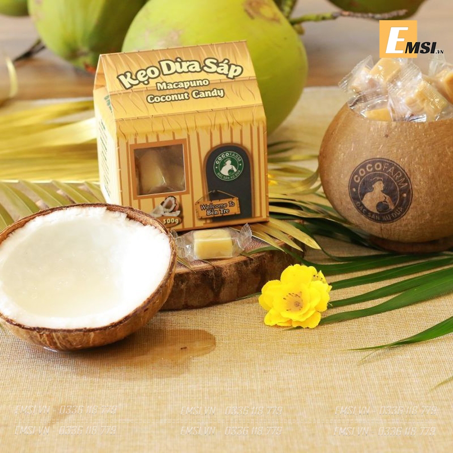 Đặc sản: Kẹo dừa sáp hộp ngôi nhà miền tây 300gr