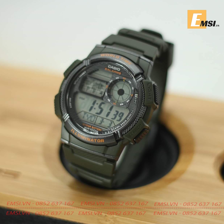Casio AE-1000W-3AVDF - Đồng Hồ Nam - Điện Tử - Size Mặt 43.8mm - Kính Nhựa EMSI.VN