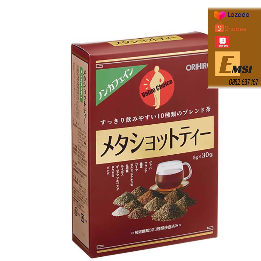 Orihiro Trà Giảm Mỡ Bụng Meta Shot Tea 30 Gói