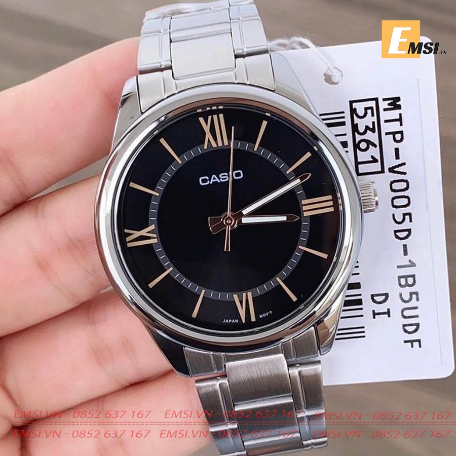 Casio MTP-V005D-1B5 - Đồng Hồ Nam - Pin / Quartz - Kính Khoáng - Size Mặt 40mm EMSI.VN