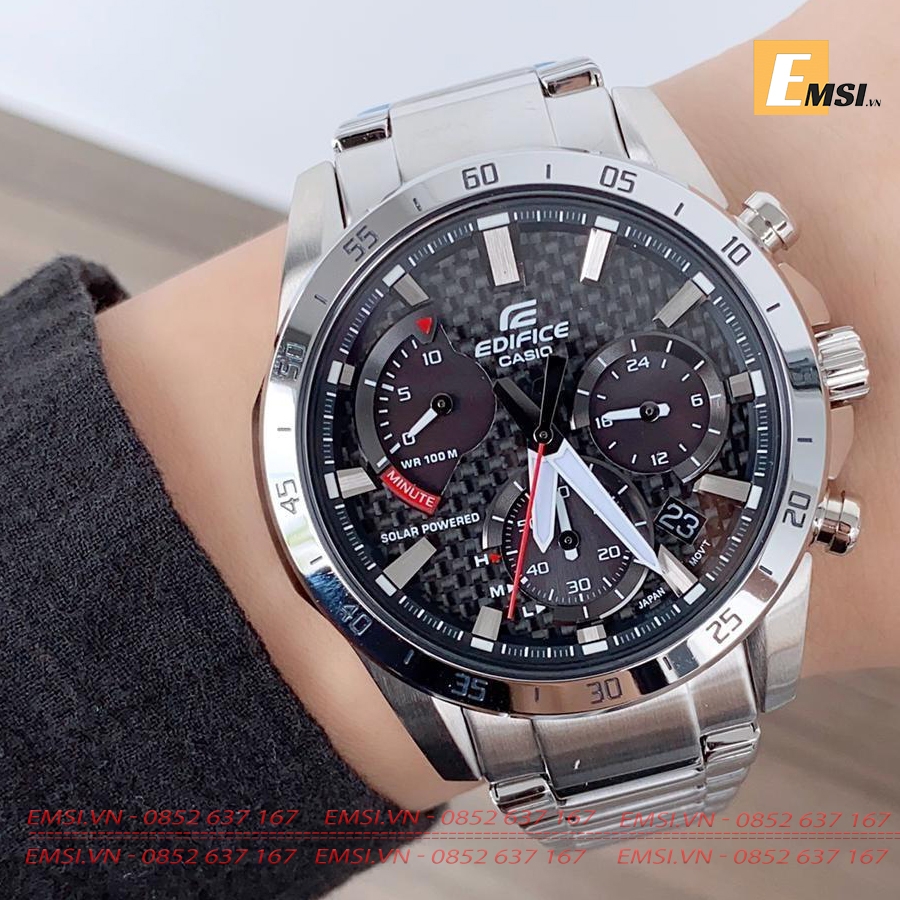 Edifice EQS-930D-1AVUDF - Đồng Hồ Nam - Năng Lượng Mặt Trời - Kính Khoáng - Size Mặt 45.4mm EMSI.VN