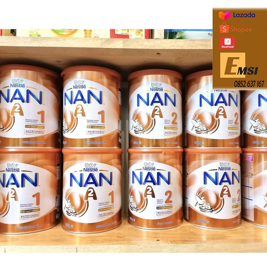 Sữa NAN A2 số 1 , số 3 hộp 800gr