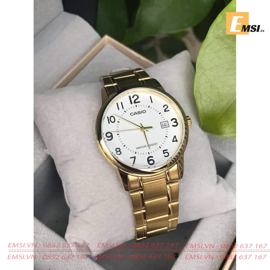 Đồng Hồ Cặp Đôi Casio MTP-V002G-7B2UDF & LTP-V002G-7B2UDF Size mặt 37mm & 25mm EMSI.VN