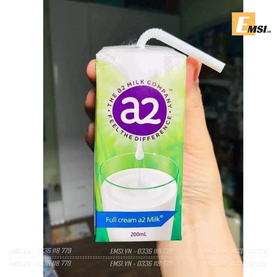 Sữa tươi A2 Nguyên Kem Full Cream Úc 200ml (24 hộp/thùng)