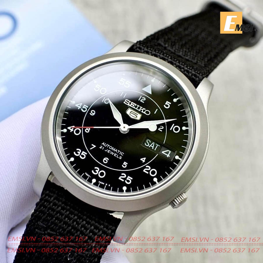 Seiko 5 SNK809K2 - Đồng Hồ Nam - Máy Cơ / Automatic - Size Mặt 37mm - Kính Khoáng EMSI.VN