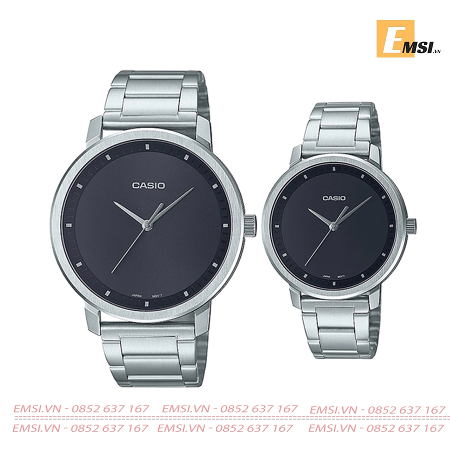 Đồng Hồ Casio Cặp Đôi MTP-B115D-1EVDF & LTP-B115D-1EVDF Dây Kim Loại - 3 Kim - Chống Nước EMSI.VN