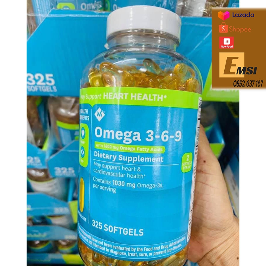 Omega 369, viên uống Omega 369 Heart Health 325 viên của Mỹ