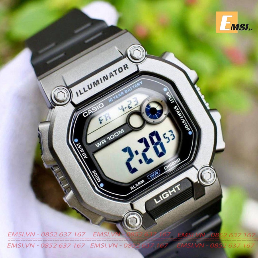 Casio W-737H-1A2VDF - Đồng Hồ Nam - Điện Tử - Kính Nhựa - Size Mặt 45.7mm EMSI.VN