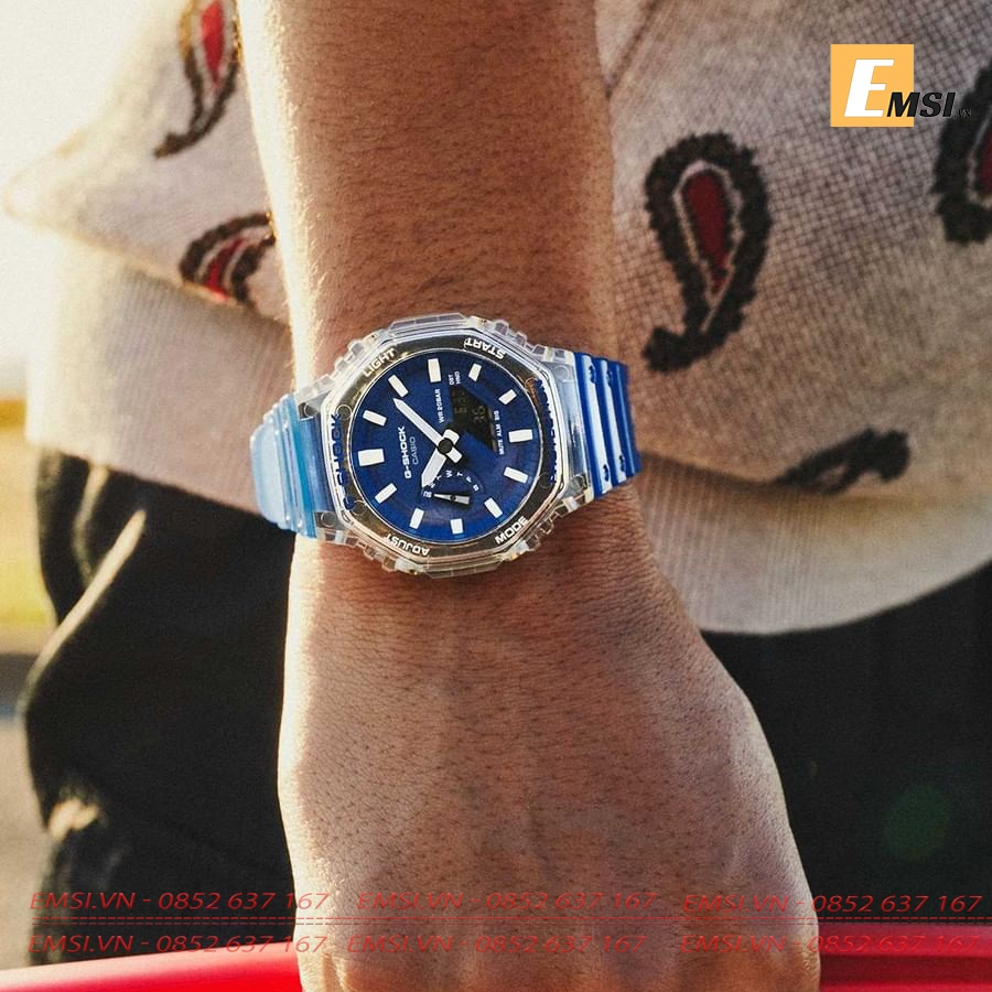 Gshock GA-2100HC-2ADR - Đồng Hồ Nam - Điện Tử - Kính Khoáng - Size Mặt 45.4mm - Bảo Hành 5 Năm - Chính Hãng