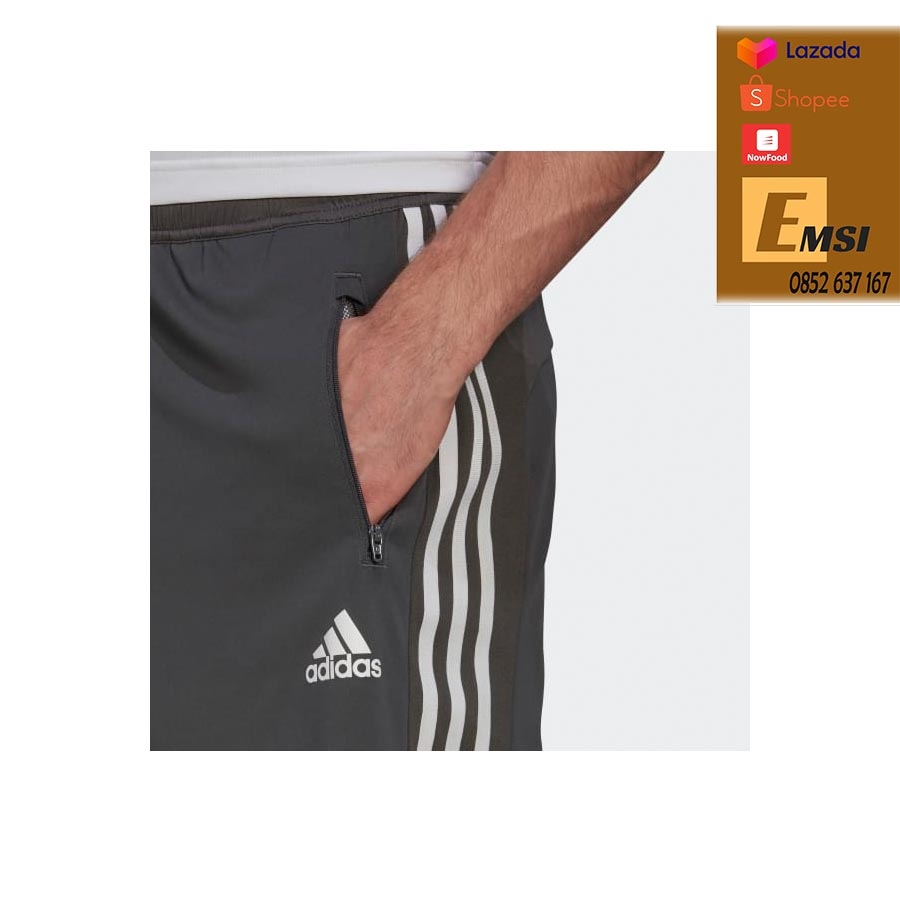 Quần adidas Designed 2 Move 3-Stripes Primeblue Shorts Men's (Grey Six / White)