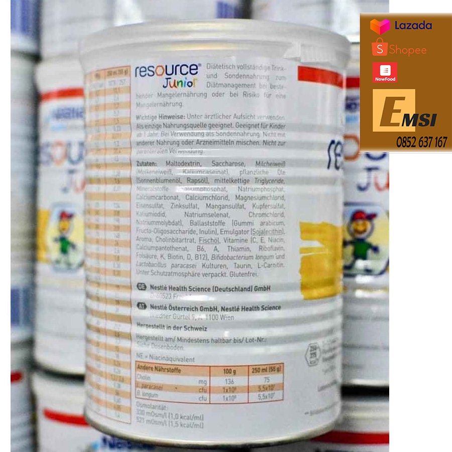 Sữa Béo Tăng Cân Nội Địa Đức RESOURCE JUNIOR, Hộp 400g