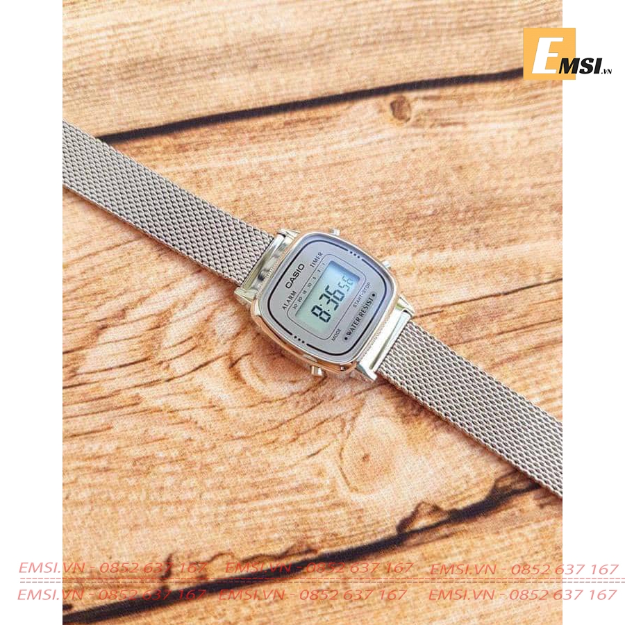Casio LA670WEM-7D - Đồng Hồ Nữ - Điện Tử - Kính Nhựa - Size Mặt 24.6mm EMSI.VN