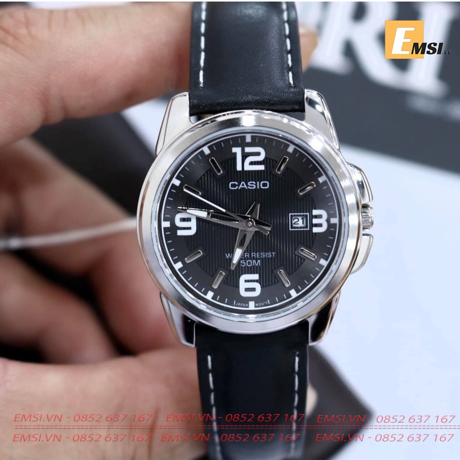Đồng Hồ Casio Cặp Đôi MTP-1314L-8A & LTP-1314L-8A Dây Da, Size mặt Nam 44,9mm & Nữ 33,1mm EMSI.VN