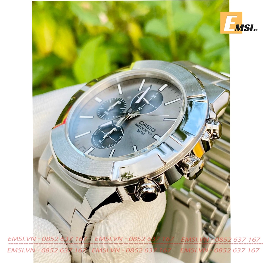 Casio MTP-E501D-8A - Đồng Hồ Nam - Pin / Quartz - Kính Khoáng - Size Mặt 44mm EMSI.VN