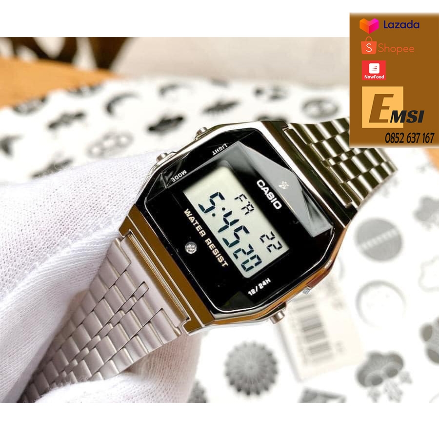 Casio A159WAD-1DF - Đồng Hồ Unisex - Điện Tử - Kính Nhựa - Bảo Hành 5 Năm - Chính Hãng