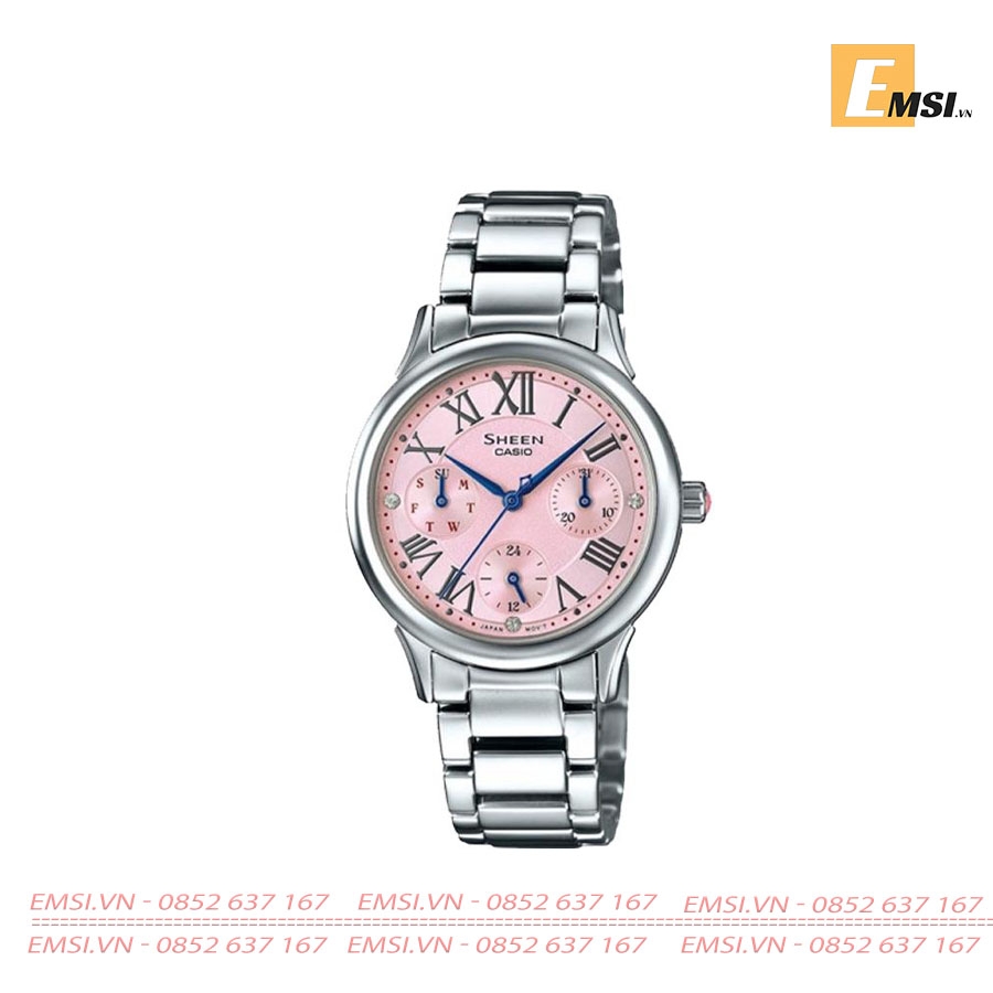 Casio Sheen SHE-3049D-4A - Đồng Hồ Nữ - Pin/Quartz - Kính Khoáng - Size Mặt 30.5mm EMSI.VN