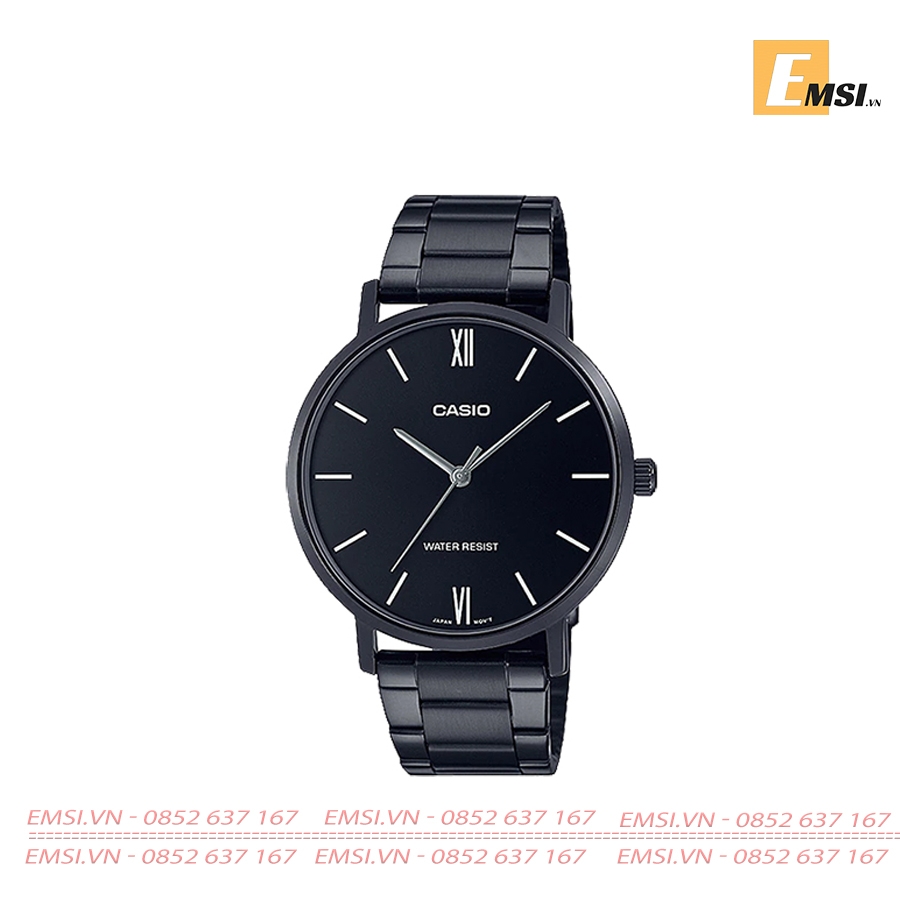 Đồng Hồ Casio Cặp Đôi MTP-VT01B-1BUDF & LTP-VT01GB-1BUDF Dây Kim Loại Mạ Đen - 3 Kim - Chống Nước EMSI.VN