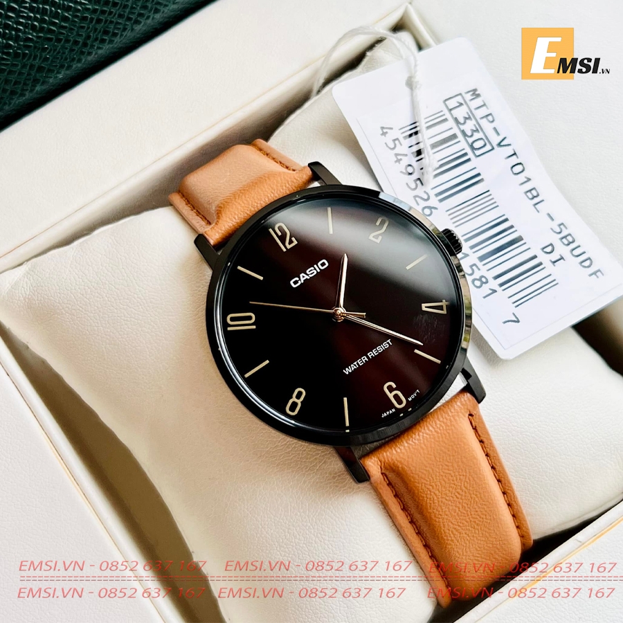Casio MTP-VT01BL-5B - Đồng Hồ Nam - Pin / Quartz - Kính Khoáng - Size Mặt 40mm EMSI.VN