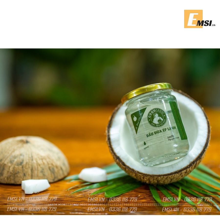 Đặc sản: Dầu Dừa Nguyên Chất Ép Lạnh Cocofarm