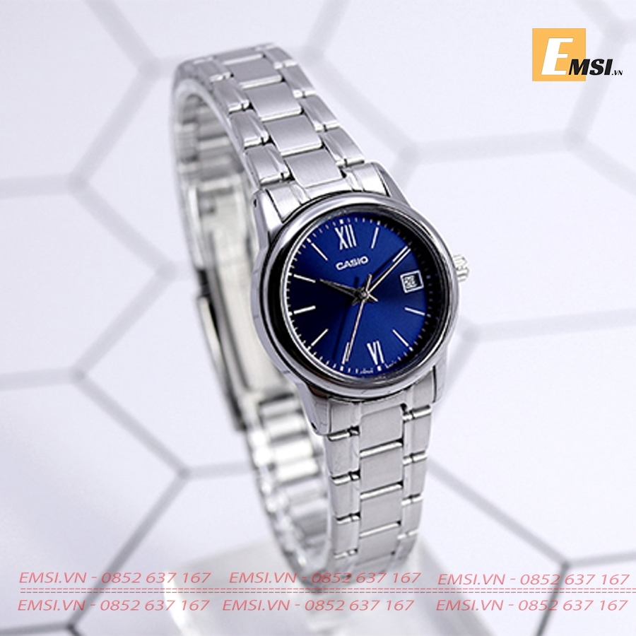 Đồng Hồ Casio Cặp Đôi MTP-V002D-7B3 & LTP-V002D-2B3 nam size 37mm, đồng hồ Casio nữ size 25mm EMSI.VN