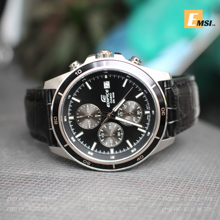 EFR-526L-1AVUDF | Đồng Hồ Casio | Đồng Hồ 43.8mm - Edifice | Nam | Dây Da - Chính Hãng