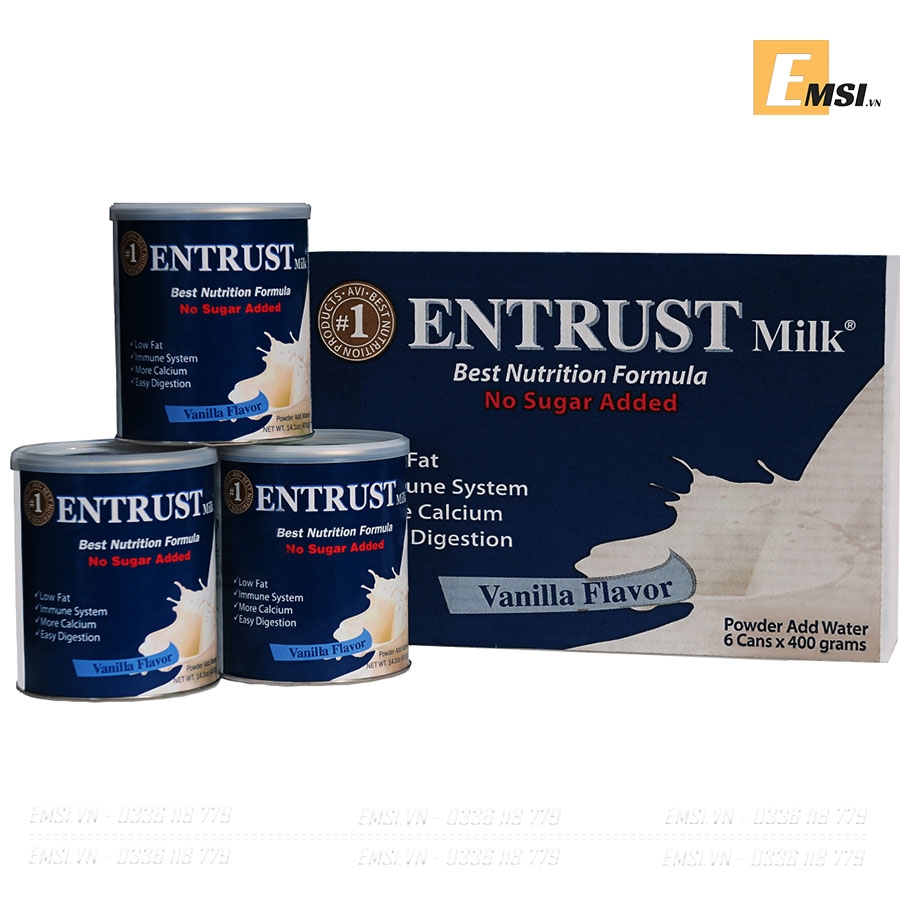 Sữa Entrust 400g cho người tiểu đường của Mỹ