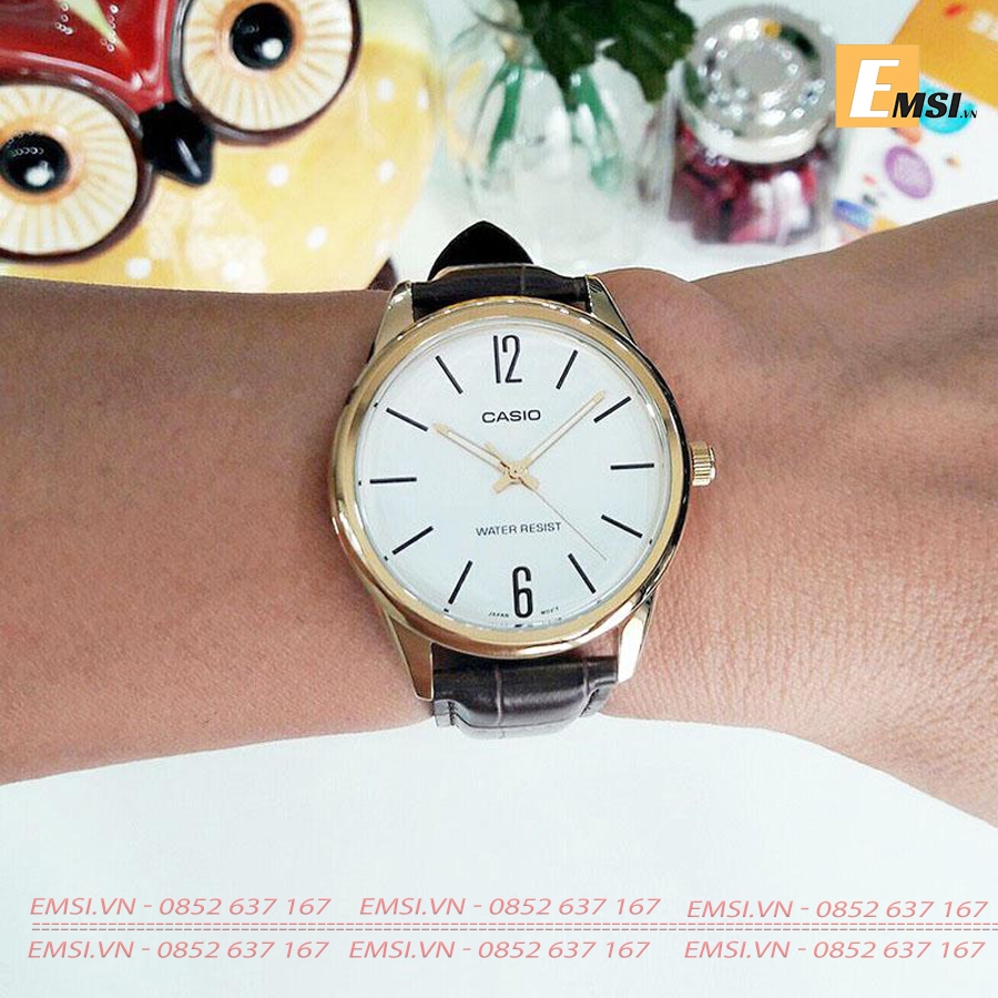 Đồng Hồ Cặp Đôi Casio MTP-V005GL-7BUDF Và LTP-V005GL-7BUDF size mặt nam 40mm, Size mặt nữ 28,5mm EMSI.VN