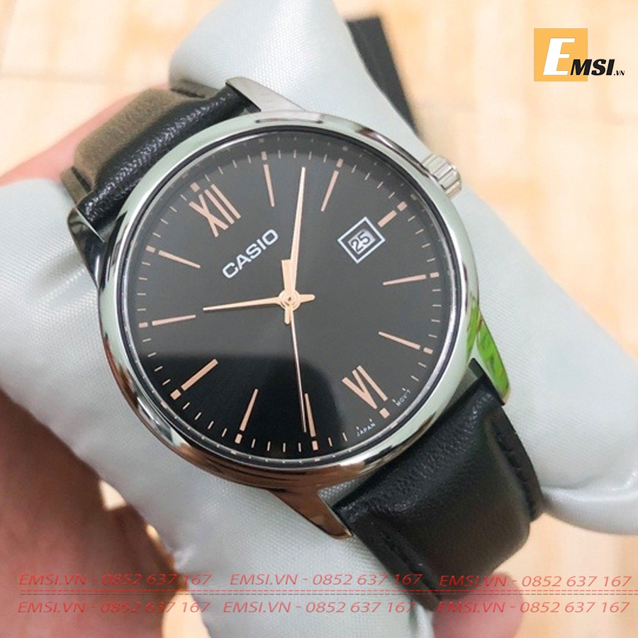 Đồng Hồ Casio Cặp Đôi MTP-V002L-1B3UDF & LTP-V002L-1B3UDF Size mặt 37mm & 24mm EMSI.VN