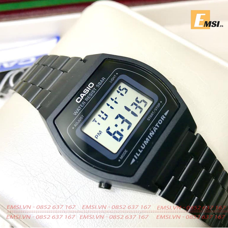 Casio B640WB-1A - Kính nhựa - Đồng hồ điện tử - Size mặt 35mm - Đồng hồ nam EMSI.VN